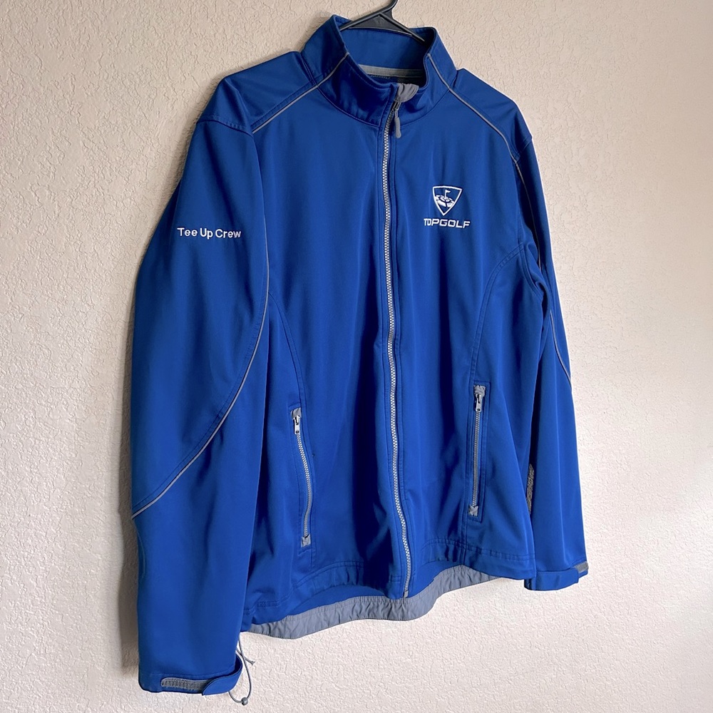 Top Golf Tee Up Crew Men’s Blue Weather Resistant Jacket, Size M